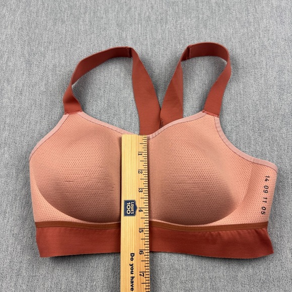 Nike Sports Bra Women Small Orange Breathe Medium-Support Training Sports Active - Picture 4 of 8